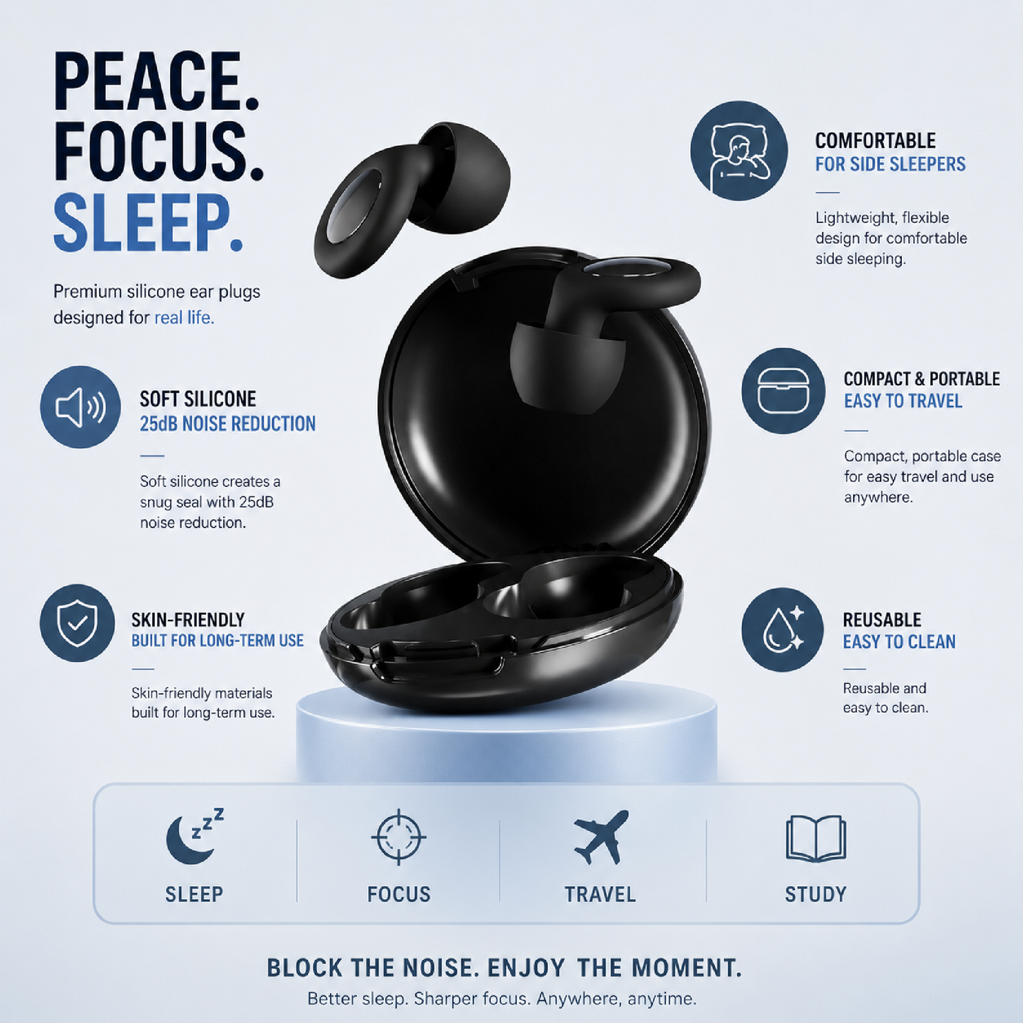 NightMute™ Ear Plugs - Block noise, sleep undisturbed