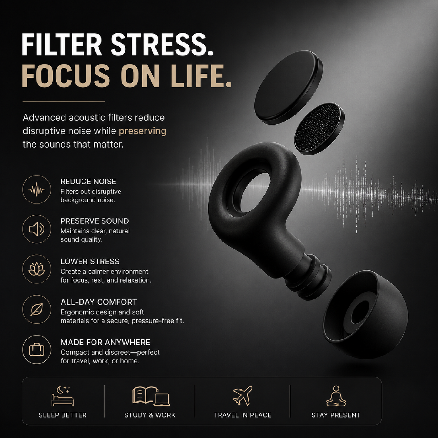 NightMute™ Ear Plugs - Block noise, sleep undisturbed