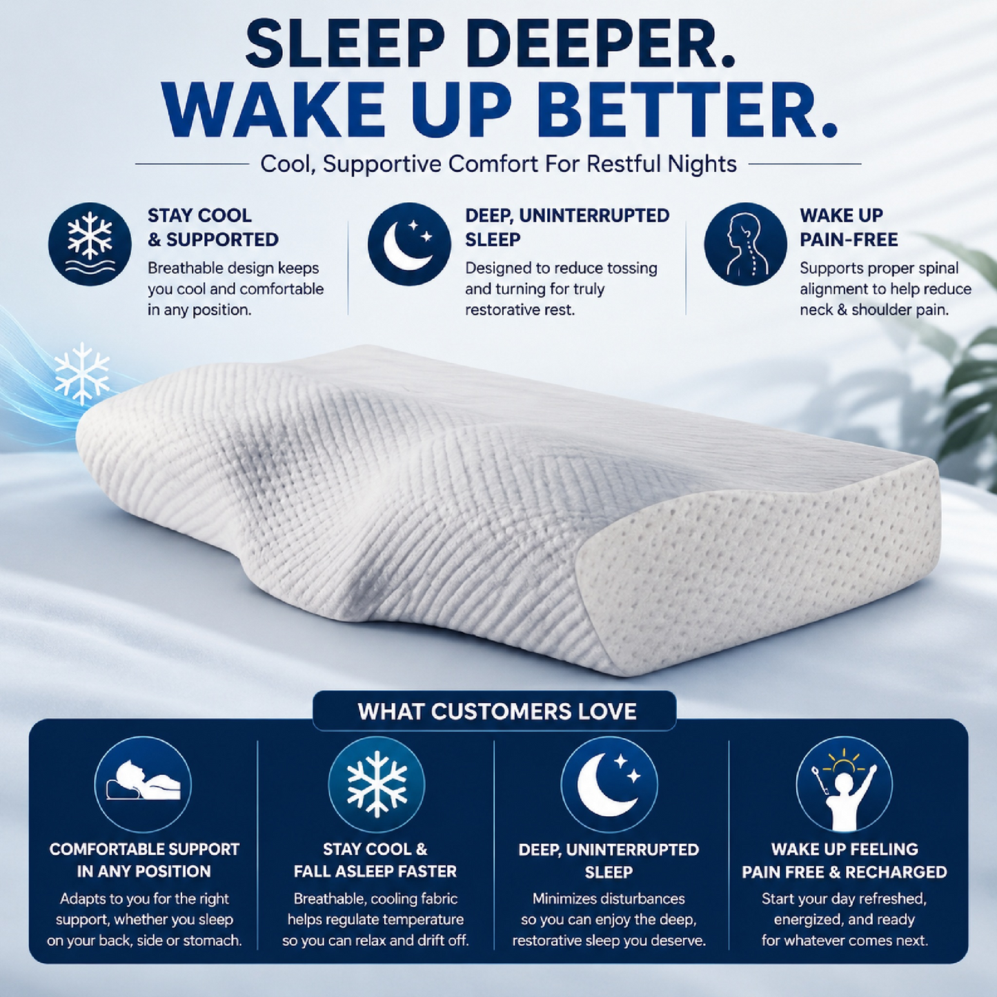 VerteBliss™ Pillow - Wake Up Rested & Refreshed
