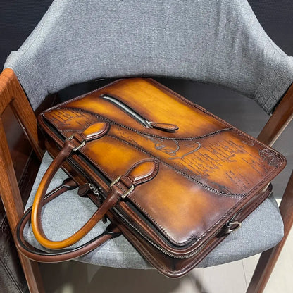 Togo Venezia Leather Briefcase